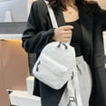 thumbnail image 2 of POINTERTECK Women Solid Color Backpack Preppy Style School Nylon Mini Rucksack (Black), 2 of 5