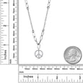 thumbnail image 3 of Gem Stone King Made in Italy 925 Sterling Silver Moissanite Pendant Necklace for Women with Peace Charm (0.19 cttw), 3 of 4