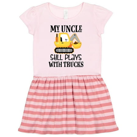 

Inktastic Uncle Construction Truck Driver Gift Toddler Girl Dress