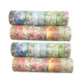 thumbnail image 1 of Juego de 40 rollos de cinta Washi con flores florales, hojas, plantas, cintas decorativas Washi deco Tomshoo Cinta, 1 of 7
