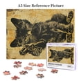 thumbnail image 6 of 500 PCS Lovely Black Cat Lifting A Revolver 500 Piece Vibrant Jigsaw,Relax Yourself,Great For Relaxation And Display For Puzzle Enthusiast,Fun Animal Wooden Puzzle As Home Decor,Brain Challenge, 6 of 6