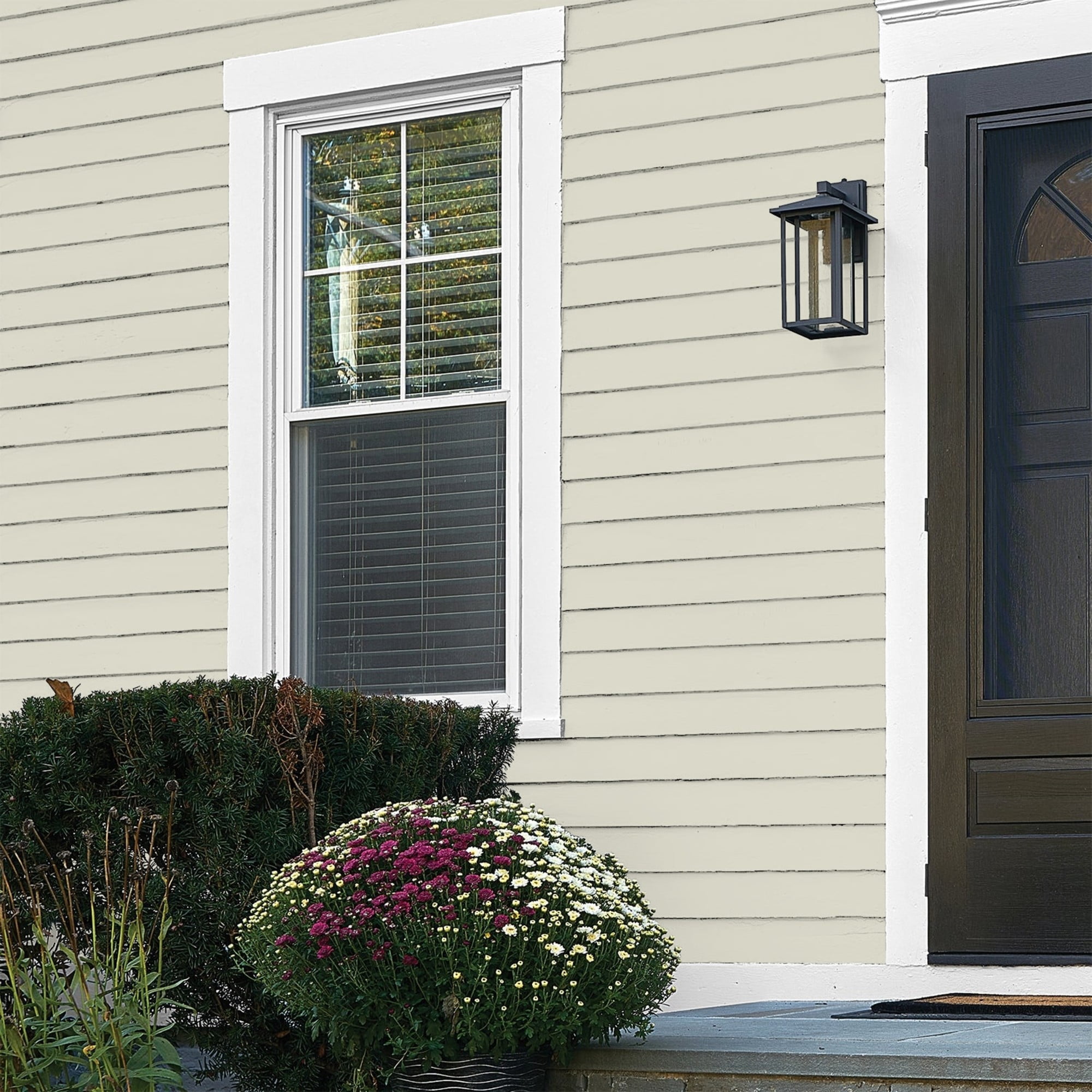 Glidden One Coat Veil Of Dusk / Gray Flat Exterior Paint with Primer, 5 Gallon