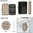 thumbnail image 7 of KUIFORTI Leopard Print 14 Pcs Seat Covers for Car Auto Center Console Armrest Pad Steering Wheel Cover Wristlet Keychain Car Interior Automotive Fits Most Cars, Sedans, SUVs, 7 of 7