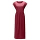 thumbnail image 4 of TopLLC Vestidos de verano para mujer,Vestido largo para mujer,Vestido largo de algodón con cuello redondo, sin mangas, cuello redondo, estilo retro, talla grande,Vestidos de verano para mujer,Wine, 4 of 6