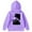 Purple, variant on Little Girl Hoodie Cat Print Long Sleeve Oversized Hooded Sweatshirt Kids Cozy Fall Hoodie Black,Sized 5-6