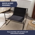 thumbnail image 4 of ZAFLY Accent Chair Set of 2, Modern Sling Chair with Metal Frame, Comfy Chair for Living Room - Beige, 4 of 10