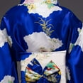 thumbnail image 6 of THY COLLECTIBLES Women's Silk Traditional Japanese Kimono Robe/Bathrobe / Party Robe (Blue), 6 of 6