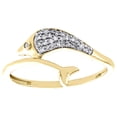 thumbnail image 2 of 10K Yellow Gold Diamond Dolphin Tail Bypass Women's Right Hand Ring 1/10 Ct., 2 of 5