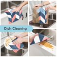 thumbnail image 2 of Yayeee 6 Pack Kitchen Dish Cloths Set for Washing Soft Drying Absorbent Microfiber Towels, Blue Geometric, 2 of 9