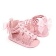 thumbnail image 4 of LNMQLPDBS Baby Girls Sandals Anti-Slip Sole Outdoor High Top Sandals First Walker Toddler Girls Open-Toe Outdoor Casual Summer Shoes Stylish Little Girl Sandals Kids Flat Princess Shoes﻿, 4 of 6