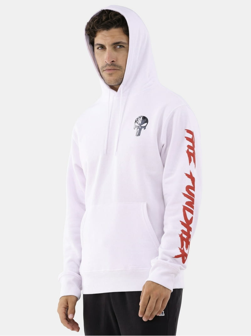 Marvel Punisher Men's and Big Men's Graphic Hoodie with Long