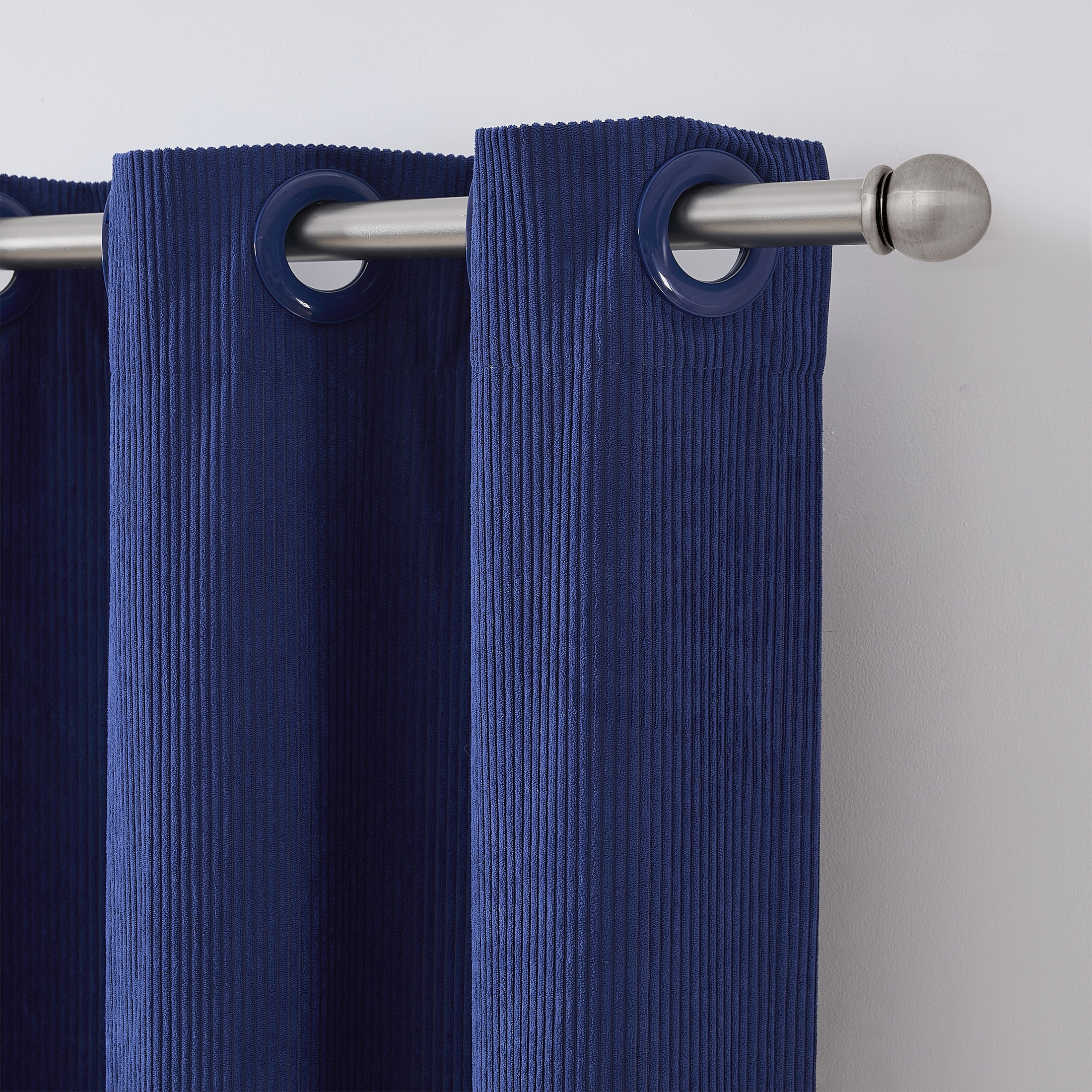 Your Zone Kids' Corduroy Blackout Curtain Panel, 1 Panel, Blue, 38" W x 63" L