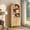 Natural, variant on Arched Storage Bookcase, Modern Arch Bookshelf, Arch Cabinet Solution, 5-Tier Adjustable Shelving, 15.4"D x 30.8"W x 71.3"H