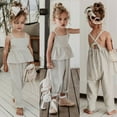 thumbnail image 3 of Toddler Kids Overall Ruffle Bandage Jumpsuit Bodysuit One-Pieces Sunsuit Outfit, 3 of 9