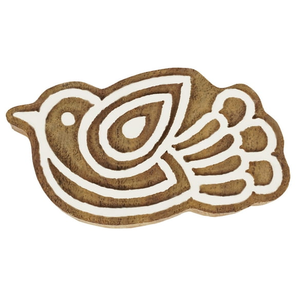 IBA Indianbeautifulart Textile Printing Block Bird Hand Carved Wooden Stamp Wood Block Printing Textile Stamps For Fabric/ Pottery Blocks-2.5