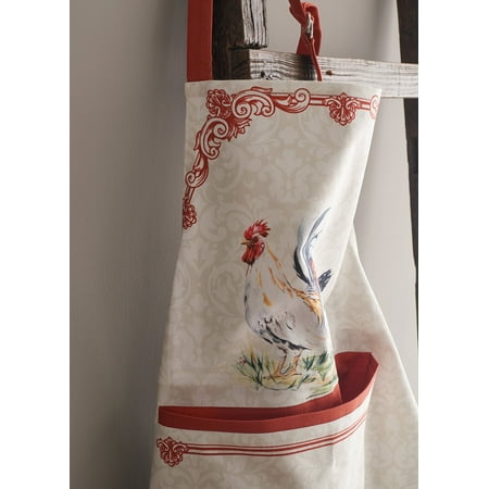 

Maison d Hermine Campagne 100% Cotton 1 Piece Kitchen Apron with an Adjustable Neck & Hidden Centre Pocket with Long Ties for Women Men Chef Spring/Summer (27.50 x31.50 )
