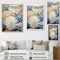 thumbnail image 4 of Designart "Elegance And Fragrance Of White And Blue Mums I" Mums Floater Framed Canvas Prints, 4 of 5
