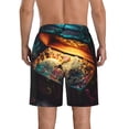 thumbnail image 3 of Yiaed Underwater Treasure Chest Print Men's Swim Trunks with Lining Quick Dry Sports Shorts Beach Shorts Boardshorts-XX-Large, 3 of 5