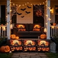 thumbnail image 4 of Pandiboks Halloween Decorative Pillow Covers 18x18in Couch Pillow Covers Multicolor Autumn Polyester Pumpkin Square for Family Room、Outdoor, 4 of 6