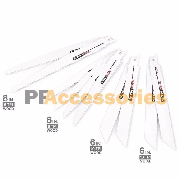 10 Pieces Universal Reciprocating Saw Blades Sawzall Blades 6"-8" Bi-Metal Wood