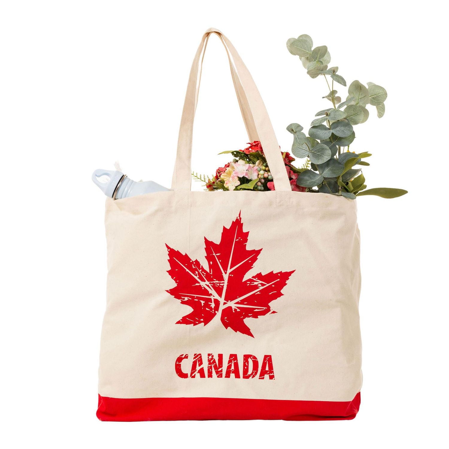 Canvas Tote Bag, Large Reusable Grocery and Shopping Bag with Handles