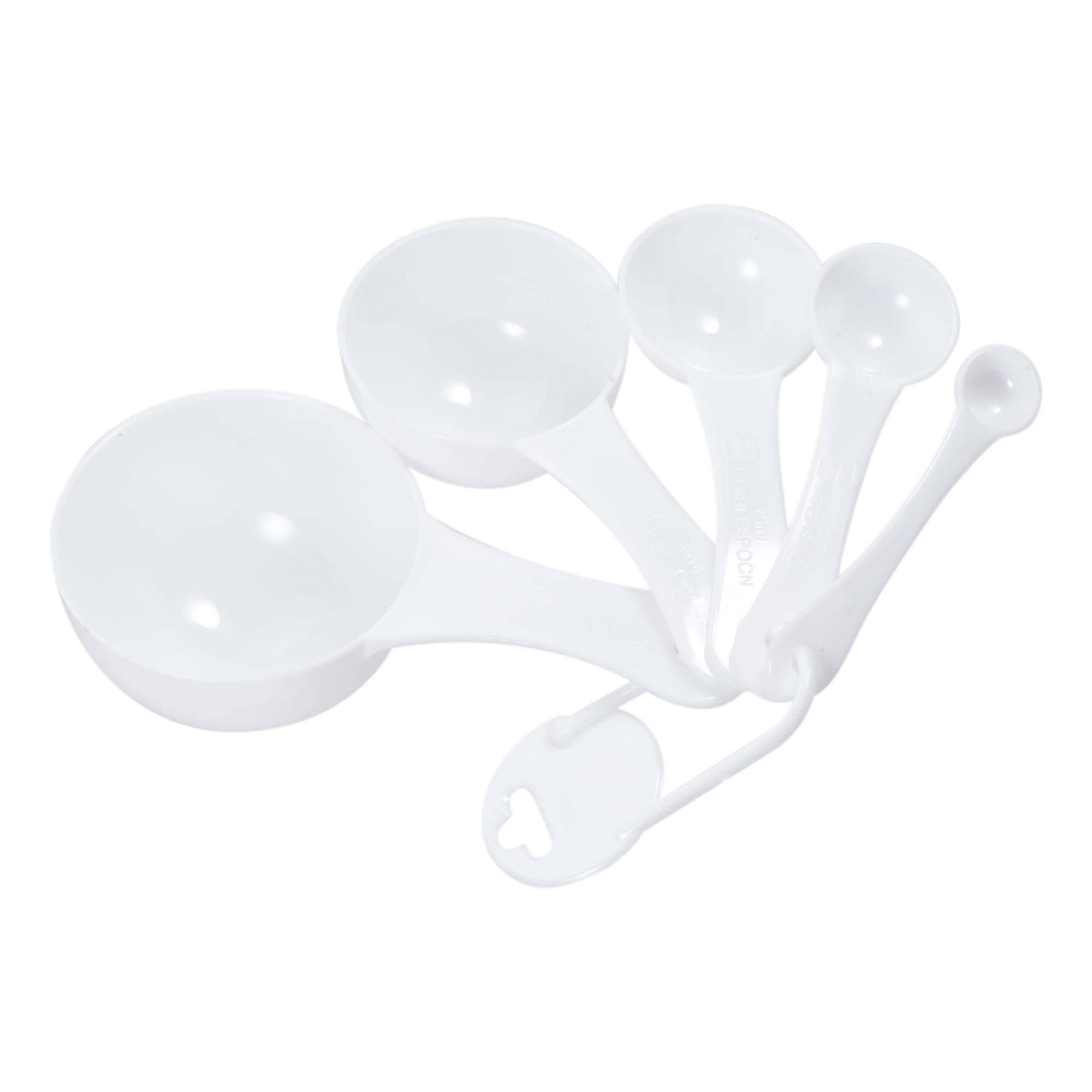 100pack 5g10ml Plastic Measuring Spoons In White Blue Transparent