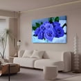 thumbnail image 3 of Flowers Roses Floral Bouquet Blue Canvas Poster Bedroom Decor Sports Landscape Office Room Decor Gift,Frame-style,16x24inch(40x60cm), 3 of 8