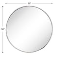thumbnail image 4 of TEHOME Round Polised Nickel 30 inch, Silver Circle Wall Mirror, Metal Frame Modern Round Mirror for Vanity & Entrway, 4 of 10