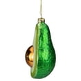 thumbnail image 4 of Northlight 4.5" Green and Yellow Glass Avocado Christmas Ornament, 4 of 6