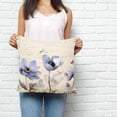 thumbnail image 2 of Purple Spring Floral Pillow Covers 24x24 Inch Decorative Throw Pillow Cover, Vintage Botanical Retro Art Sofa Pillowcases Accent Cushion Case Home Decor Bedroom Living Room, 2 of 6