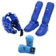 thumbnail image 5 of Equipo de entrenamiento de karate con espinilleras, calzado, casco de entrenamiento de boxeo, para artes marciales de sparring, Sanda, Grappling Azul S, 5 of 8
