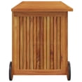 thumbnail image 5 of vidaXL Patio Storage Box Outdoor Cushion Box with Wheels Solid Wood Acacia, 5 of 7