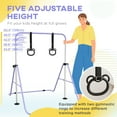 thumbnail image 4 of Qaba Kids Gymnastics Bar, Foldable Horizontal Bar for Home Training, Purple, 4 of 10