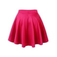 thumbnail image 2 of Made by Johnny Women's Basic Versatile Stretchy Flared Skater Skirt XXL NEON_FUCHSIA, 2 of 6