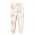 thumbnail image 5 of Baby Girl Fall Winter Outfits Toddler Clothes Long Sleeve Floral Graphic Crewneck Sweatshirt + Joggers Pants Set 6-7 Years Yellow, 5 of 8