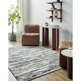 thumbnail image 5 of Hauteloom Vembo Living Room, Bedroom Area Rug - Contemporary - High Pile - Light Silver, Gray, Silver Gray - 5'3" x 7', 5 of 6