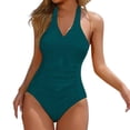 thumbnail image 1 of Plus Size Swimwear For Women High Waisted Swimsuit Strappy Ruffle Detail Bathing Suit Summer Beach Pool Vacation, 1 of 6