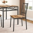 thumbnail image 3 of Ensemble de Salle à Manger pour 4 Table de Cuisine avec 4 Chaises Rembourrées, Brun Rustique, 3 of 9