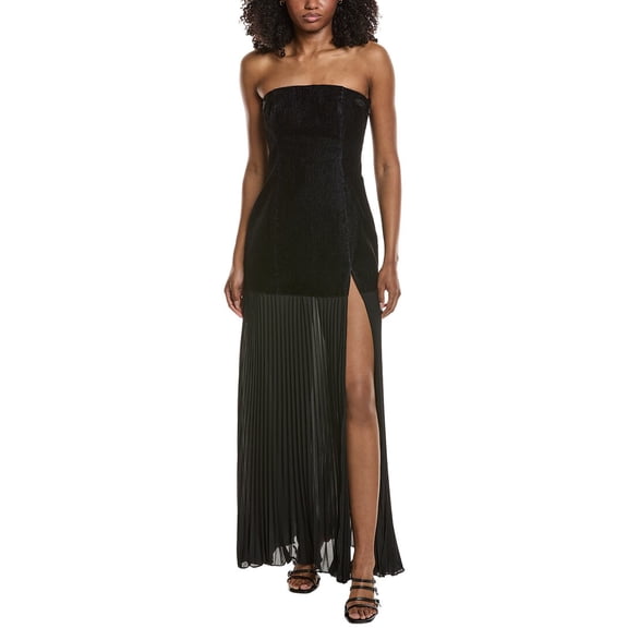 Toccin womens Lina Strapless Sculpted Maxi Dress, 6, Black