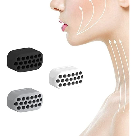 LUO 3 Pieces Jawline Exerciser Women Men, Jawline Muscle Trainer, Double Chin Fitness Equipment, Exercise Ball, Jawline Define, Facial Beauty Tool