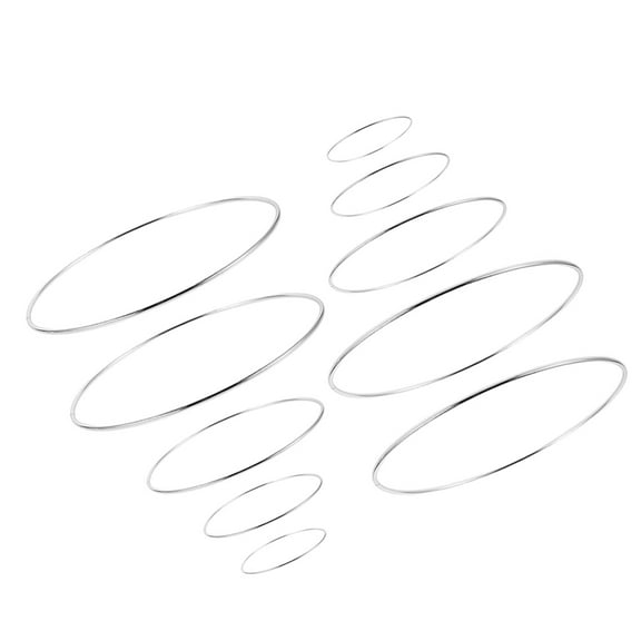 Homoyoyo Sturdy Iron Dreamcatcher Hoops Versatile Use for Crafting Silver 10Pcs