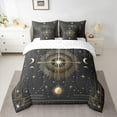 thumbnail image 2 of Manfei Bohemian Stars Print Bedding Comforter Set 7pcs, Hippie Outer Space Queen Bedding Sets, Mystic Constellation Queen Sheet Sets, Breathable Home Decor, 2 of 7