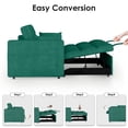 thumbnail image 4 of Vinform 55" 3 in 1 Convertible Sleeper Sofa Bed, Pull Out Loveseat Couch with Storage Pocket, Green, 4 of 6
