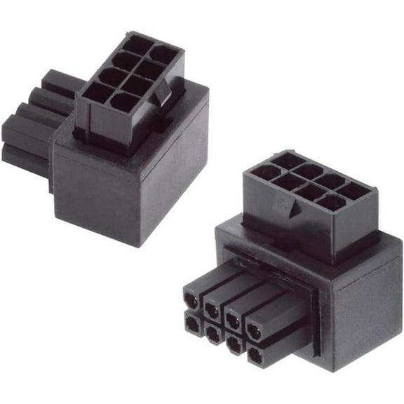 2 Packs 90 Degree Up Down Angled ATX 8P EPS Male to Female Power Header Adapter for CPU 12V