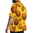 thumbnail image 3 of Basketball Men's Casual Hawaiian Shirt Printed Button Down Short Sleeve Summer Beach Shirts Unisex, 3 of 6