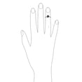 thumbnail image 3 of Forme de Fleur de Rose Noire Sculptée Midi Split Bande Orteil Anneau pour les Femmes Oxydé.925 Argent Sterling Réglable, 3 of 6