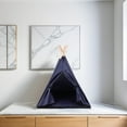 thumbnail image 2 of IFANLANDOR Cat Teepee Tent For Indoor Cats Pet Teepee Tent Navy Oxford Cloth 1Pcs, 2 of 5