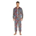 thumbnail image 3 of FORMRS Onesies Pajama for Adults Unisex Hoodie Winter Jumpsuit One Piece Sleepwear, Sizes S-2XL, Colorful Mandala Pattern, 3 of 7