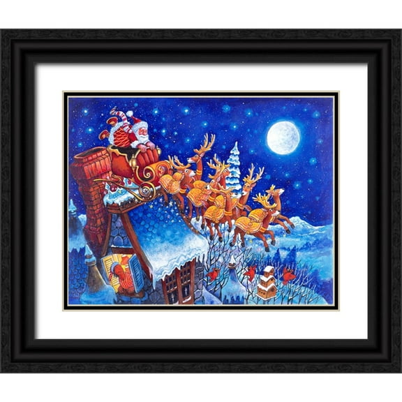 Bell, Bill 14x12 Black Ornate Wood Framed with Double Matting Museum Art Print Titled - Night B4 B