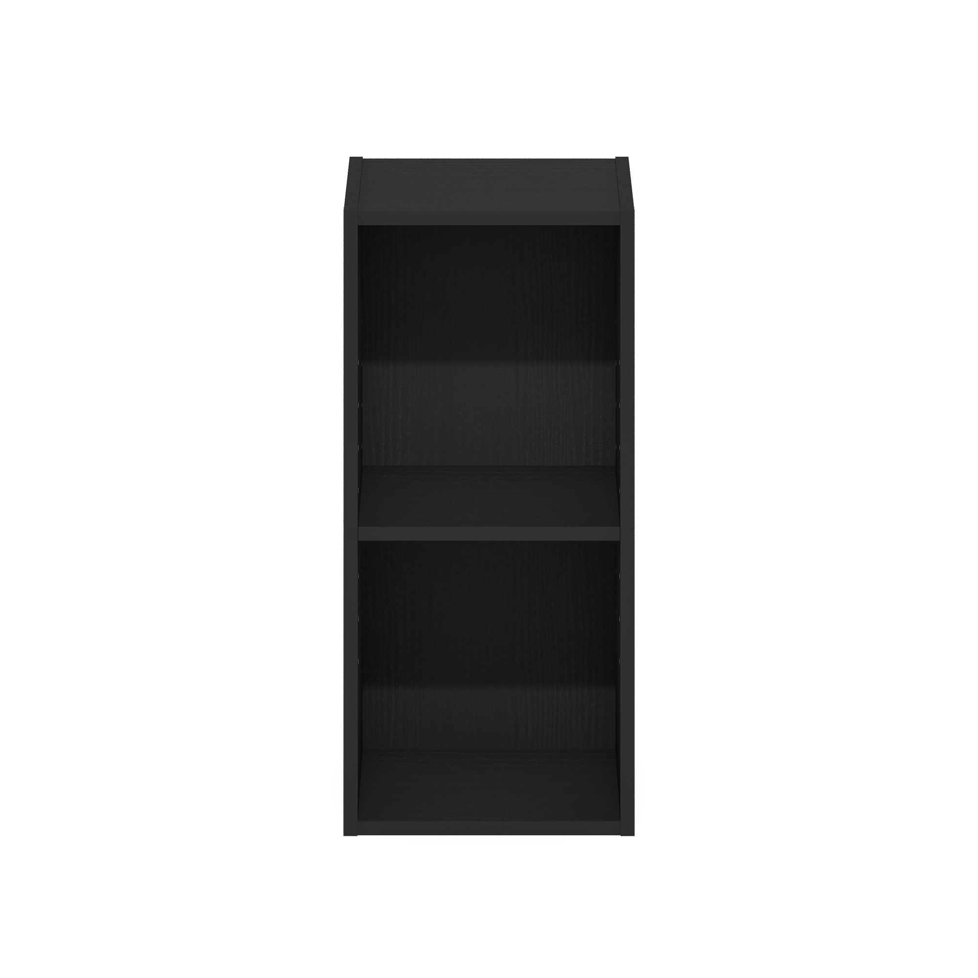 Furinno Fulda 2-Tier Space Saving Storage Shelf Bookcase, 10-Inch Width, Blackwood